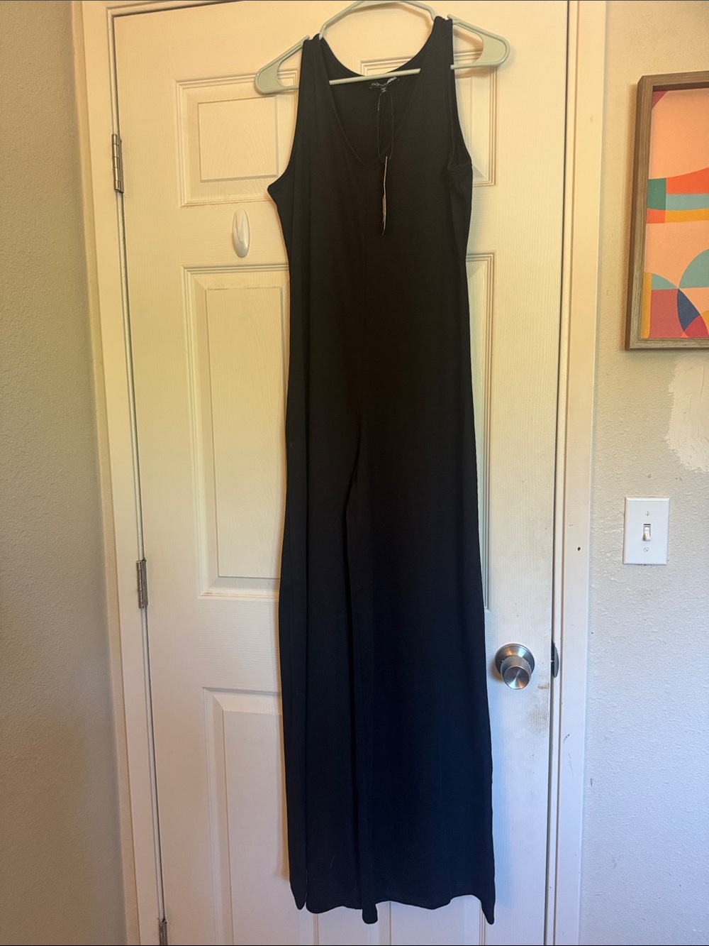 Women's Black Jumpsuit - sleeveless and ribbed